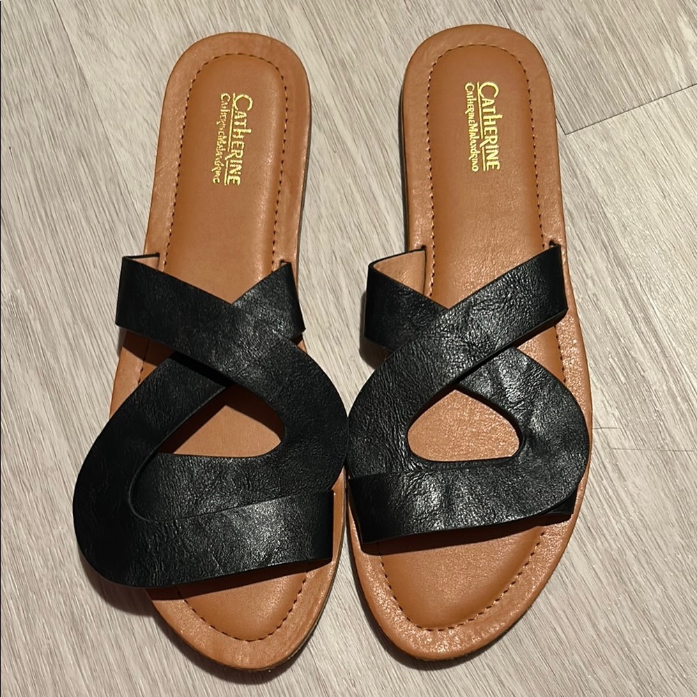 Catherines Black Women's Sandals